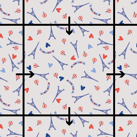 All-over in repeat, Seamless pattern  on french design textileaddict