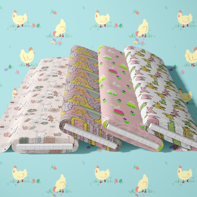photo of textile patterns for Easter